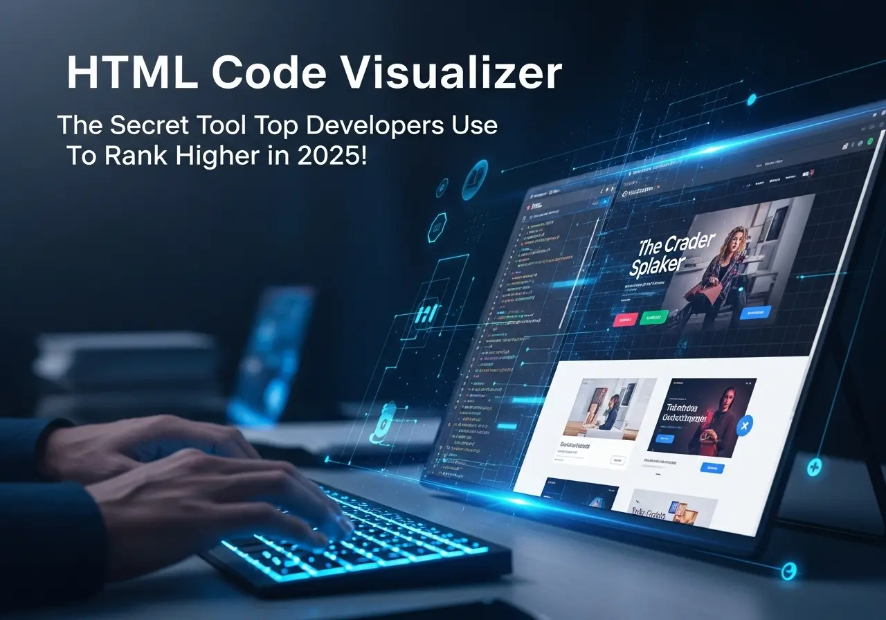 HTML Visualizer tool showing interactive DOM tree